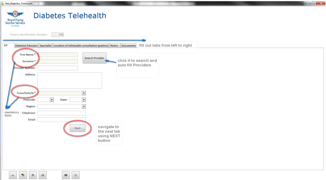 Primary Health Care Patient Data Management System - PHCS Diabetes Telehealth