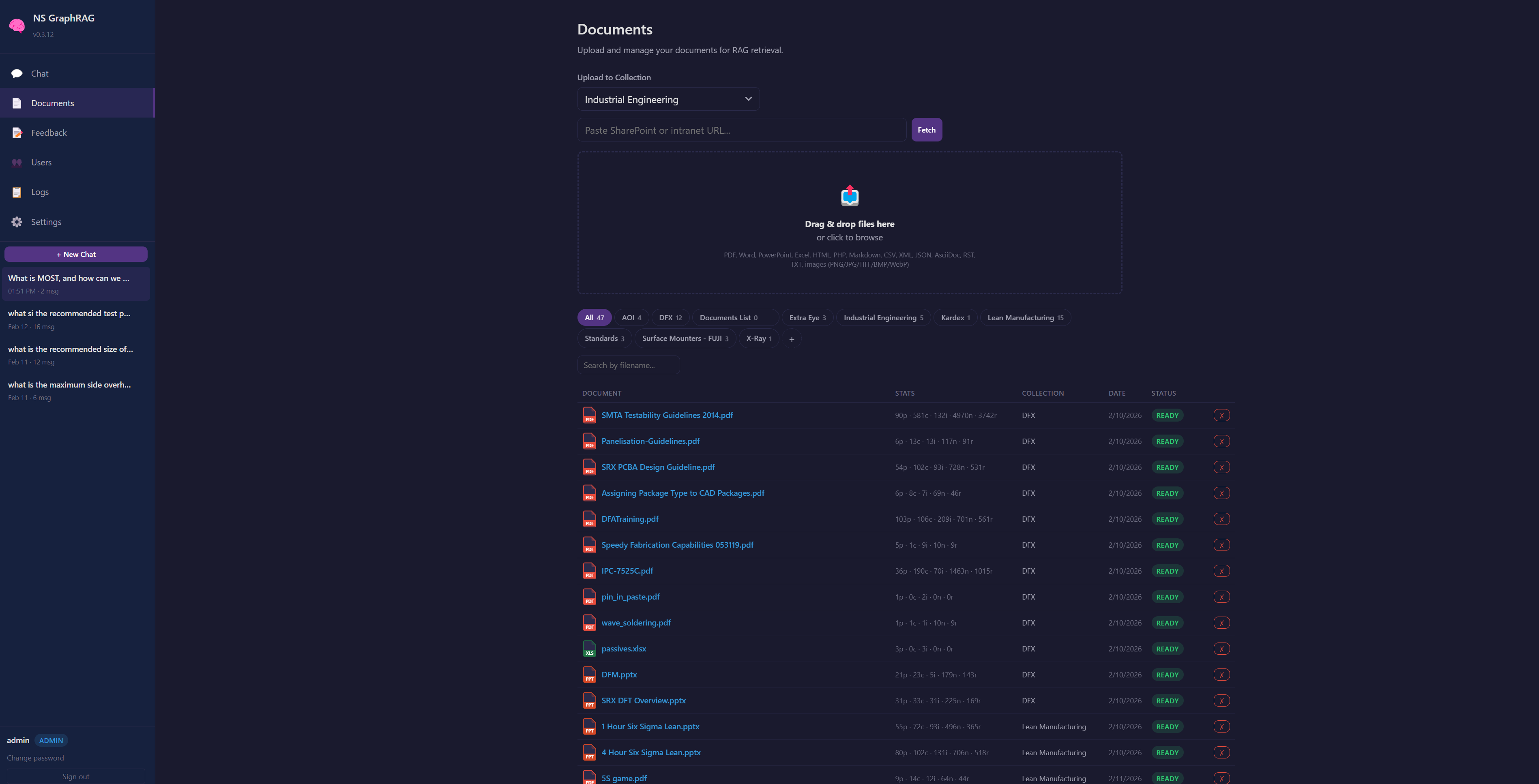 NS GraphRAG documents screenshot