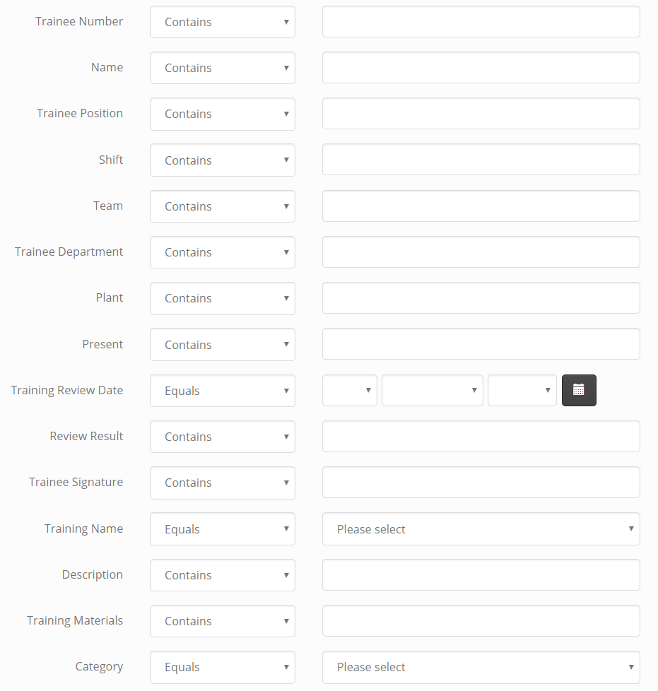 NS-TMS Advanced Search